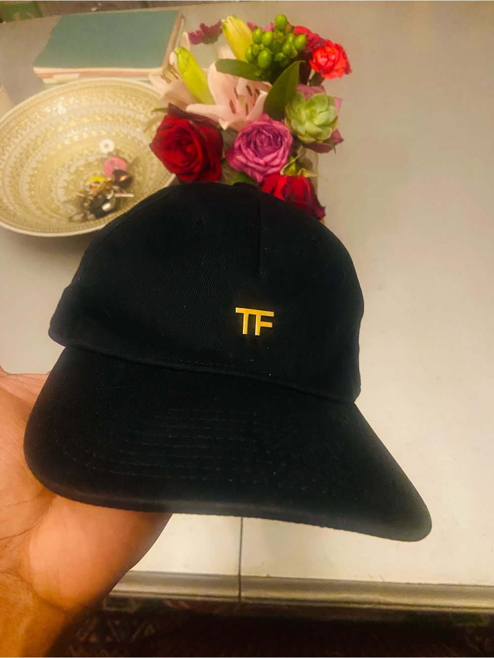 Tom Ford Black Baseball Cap